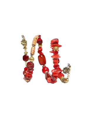 red crystal beaded bracelet - 16548226 - Standard Image - 3