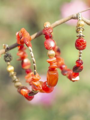 red crystal beaded bracelet - 16548226 - Standard Image - 5