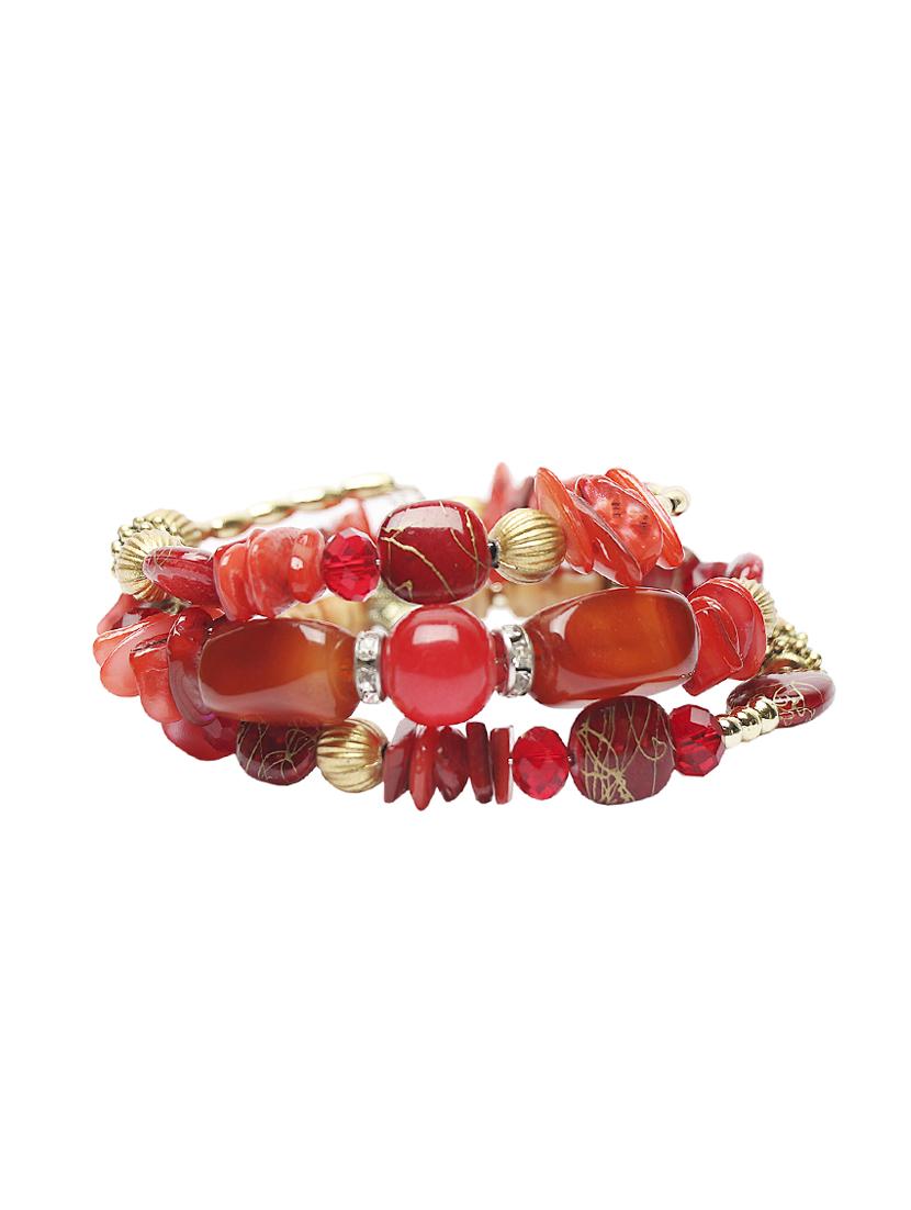 red crystal beaded bracelet - 16548226 - Zoom Image - 2
