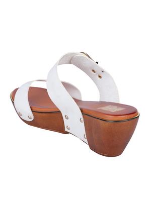 msc white leatherette slip on sandals - 16548823 - Standard Image - 3