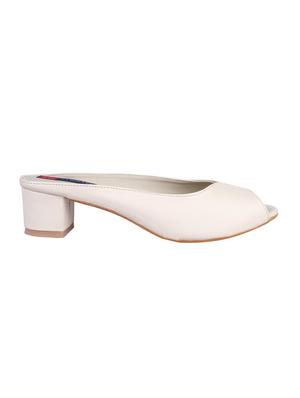 msc white leatherette slip on sandals - 16548828 - Standard Image - 2