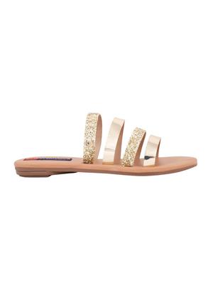 msc gold pu slip on sandals - 16548873 - Standard Image - 2