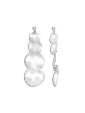 silver copper drop earrings - 16548964 - Standard Image - 3