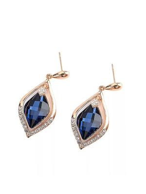blue gold plated drop earring - 16548995 - Standard Image - 2