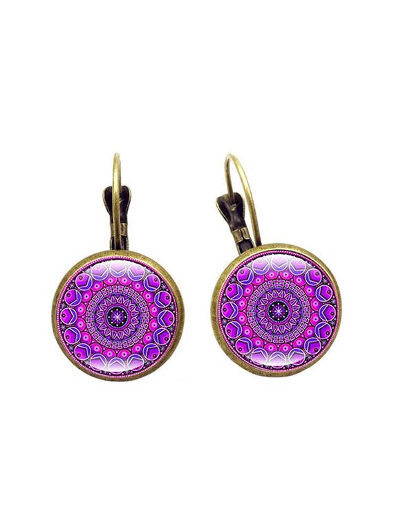purple zinc studs earrings - 16549000 - Zoom Image - 2
