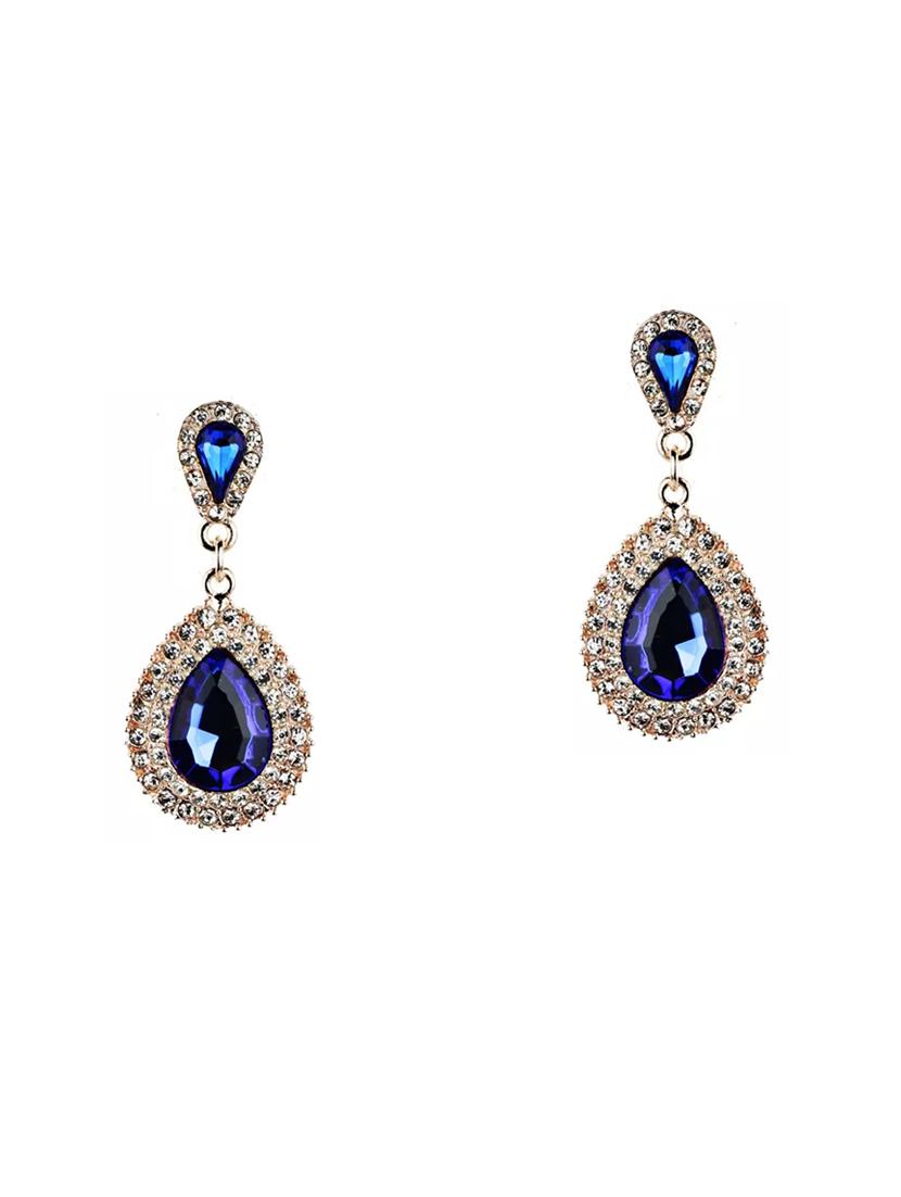 blue crystal drop earring - 16549013 - Zoom Image - 1