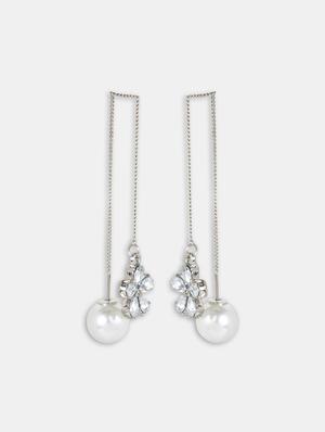 silver silver drop earrings - 16549025 - Standard Image - 3