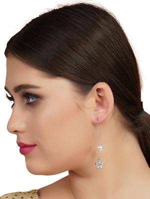 silver silver drop earrings - 16549025 - Standard Image - 4