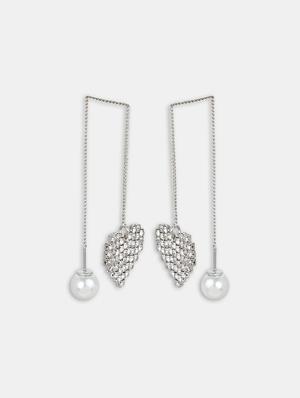 silver silver drop earrings - 16549033 - Standard Image - 3