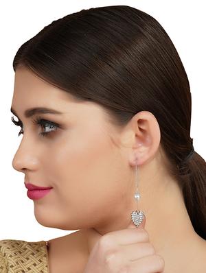 silver silver drop earrings - 16549033 - Standard Image - 4