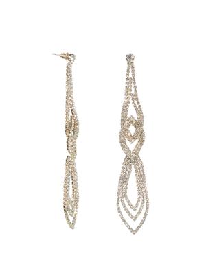 gold crystal drop earring - 16549041 - Standard Image - 3