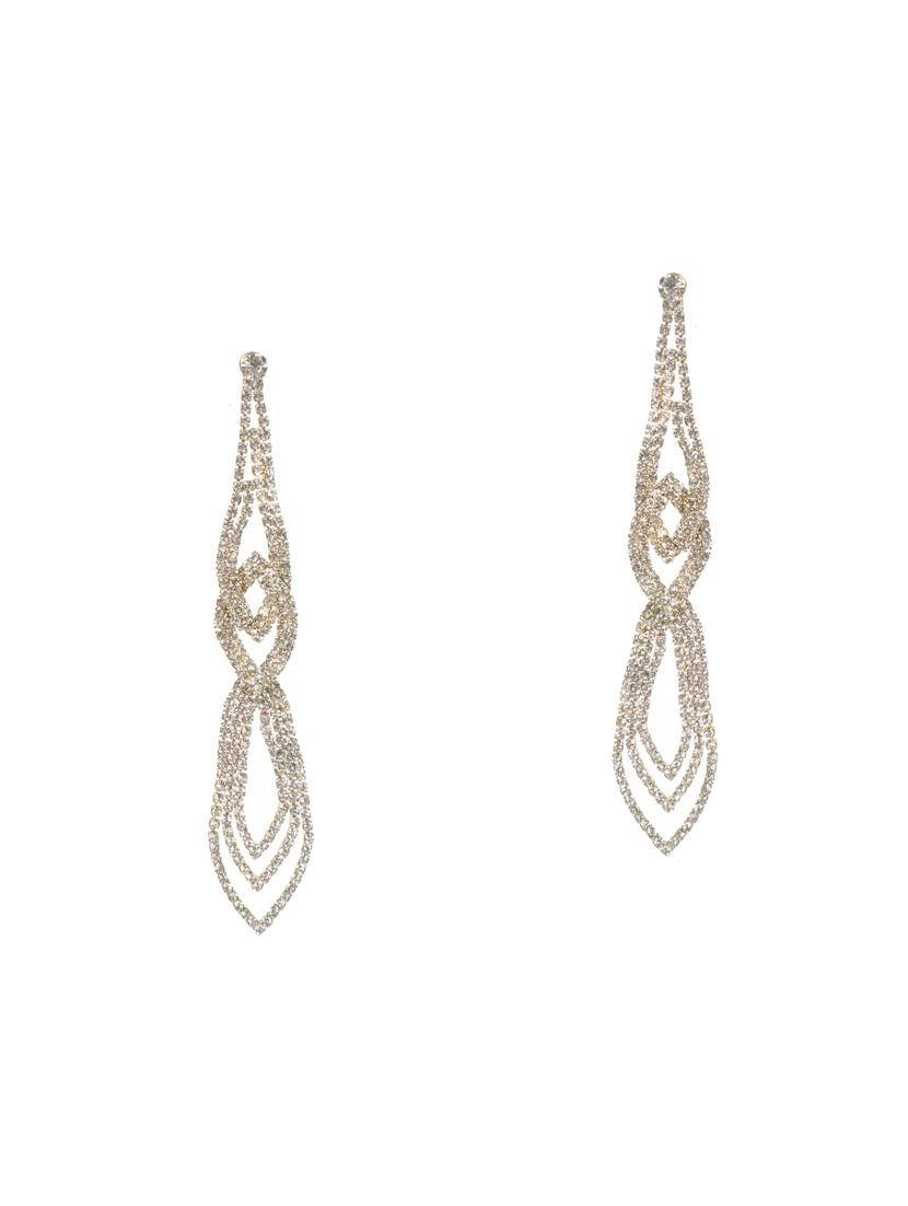 gold crystal drop earring - 16549041 - Zoom Image - 2