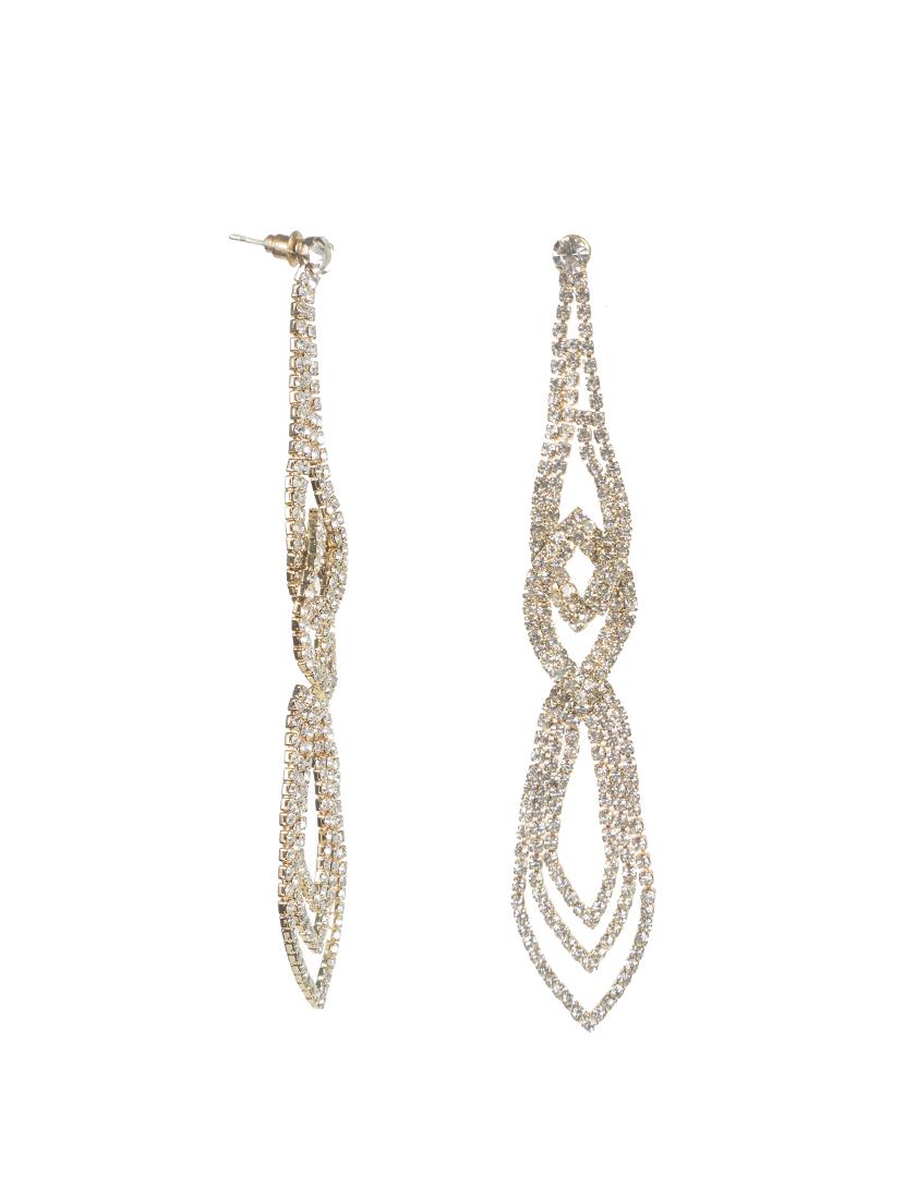 gold crystal drop earring - 16549041 - Zoom Image - 3