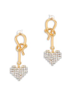 silver crystal drop earrings - 16549043 - Standard Image - 2