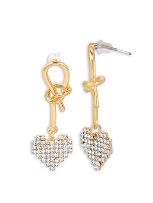 silver crystal drop earrings - 16549043 - Standard Image - 3