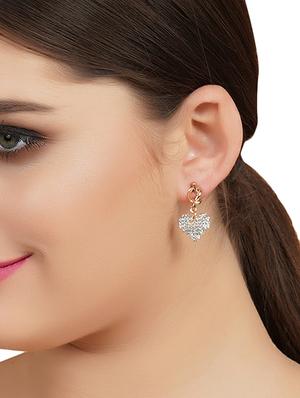 silver crystal drop earrings - 16549043 - Standard Image - 4