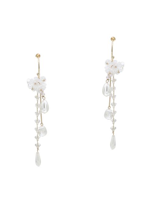 white crystal drop earrings - 16549045 - Standard Image - 1