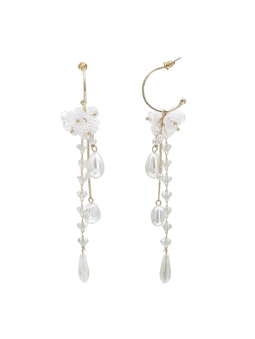white crystal drop earrings - 16549045 - Zoom Image - 2