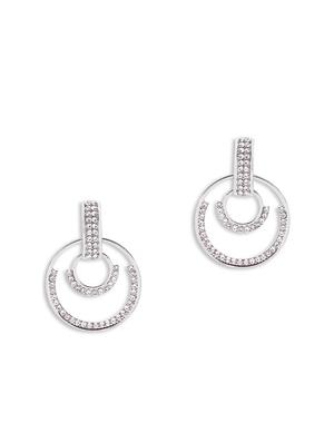 silver crystal drop earring - 16549049 - Standard Image - 2