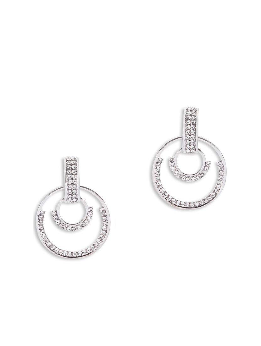 silver crystal drop earring - 16549049 - Zoom Image - 2