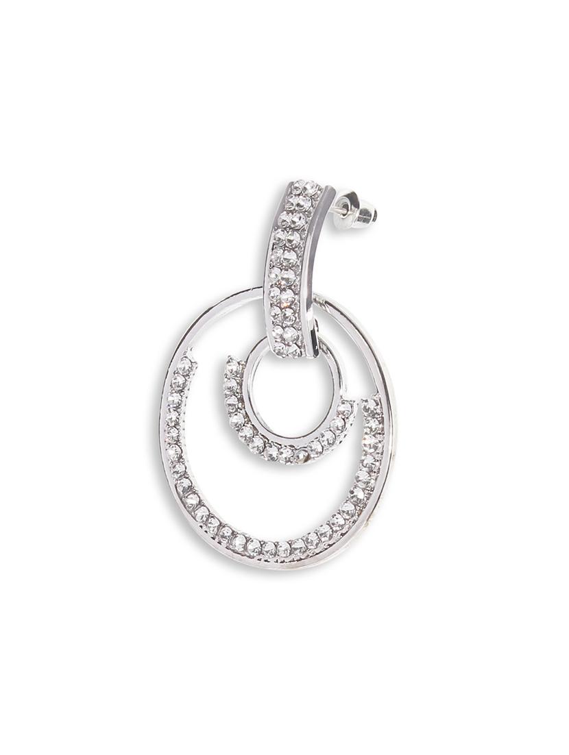 silver crystal drop earring - 16549049 - Zoom Image - 3