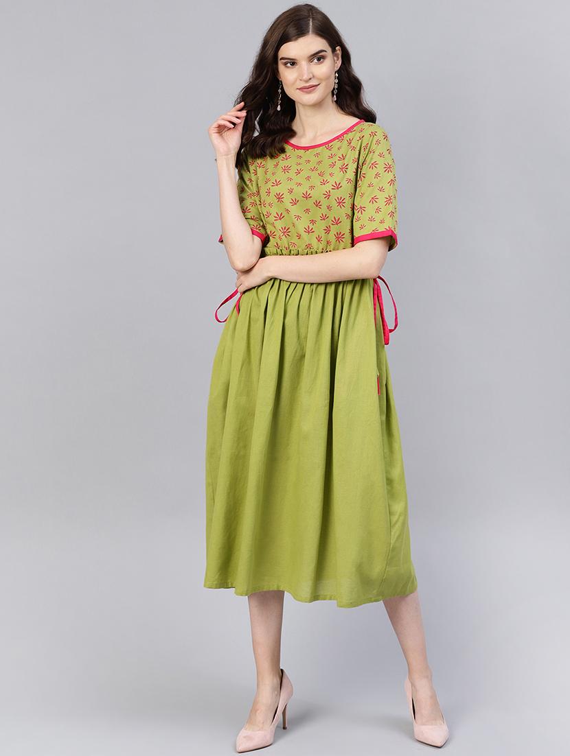 tie knot detail a-line dress - 16549655 - Zoom Image - 1