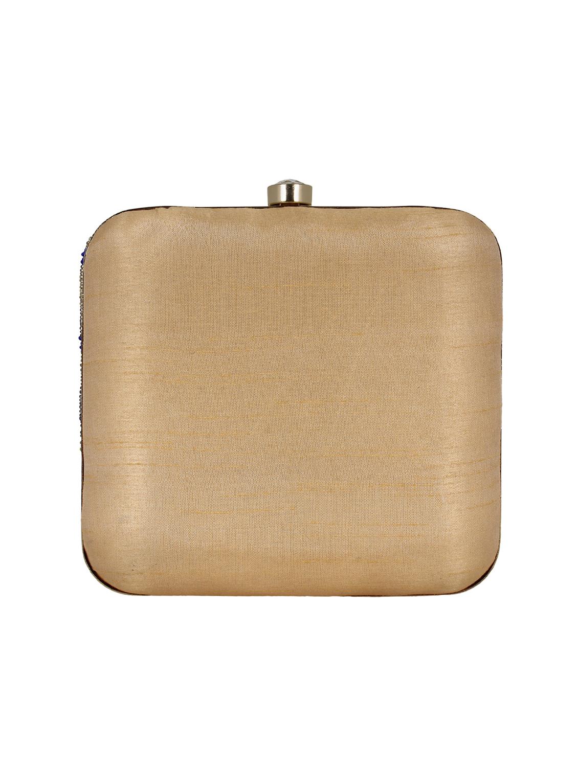 multi colored faux silk structured clutch - 16550301 - Zoom Image - 2