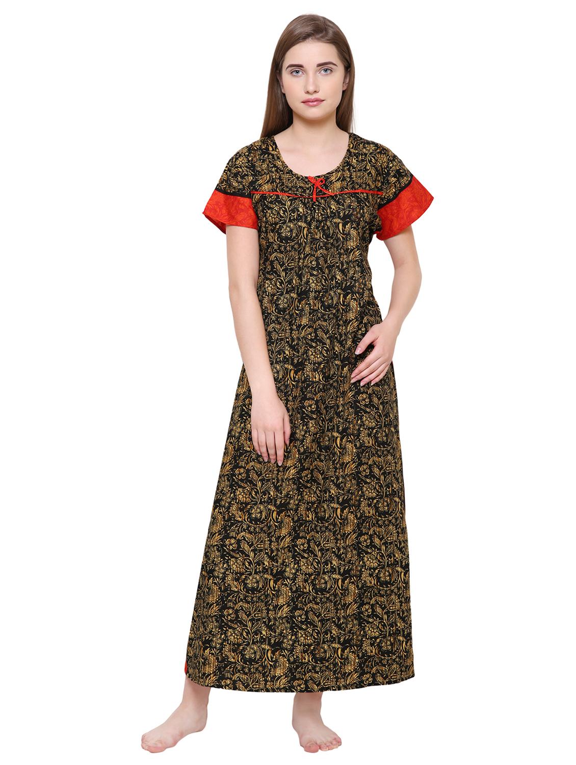 tie back printed nighty - 16550889 - Zoom Image - 1