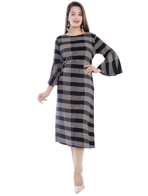 checkered straight kurta - 16551024 - Very Small Image - 1
