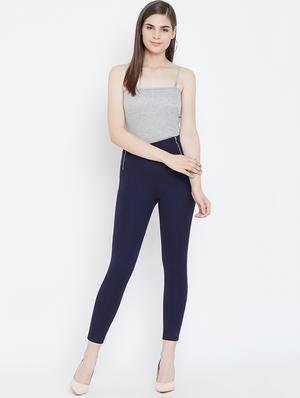 high rise zipper detail jeggings - 16551177 - Standard Image - 4