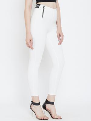 high rise zipper detail jeggings - 16551179 - Standard Image - 2
