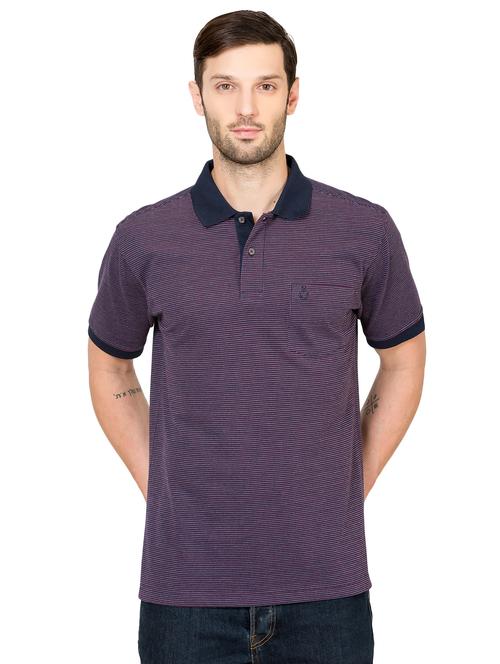 purple self design t-shirt - 16551541 - Standard Image - 1