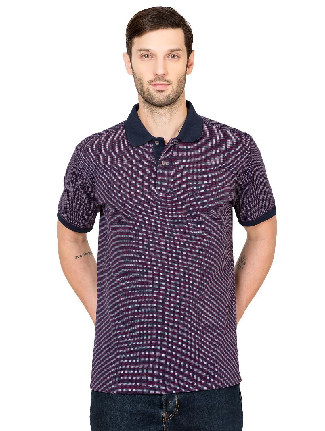 purple self design t-shirt - 16551541 - Zoom Image - 1