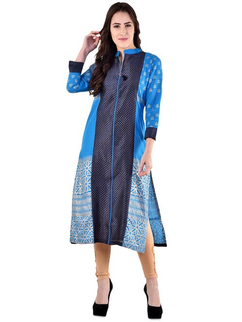 printed straight kurta - 16551695 - Very Small Image - 1
