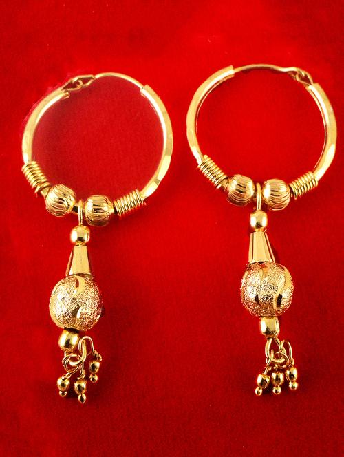 gold brass hoop earring - 16551697 - Very Small Image - 1
