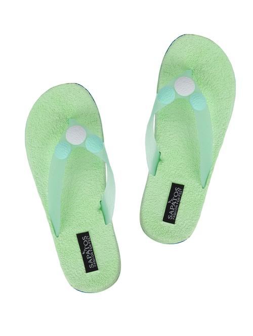 sapatos green rubber slippers flip flops - 16552427 - Standard Image - 1