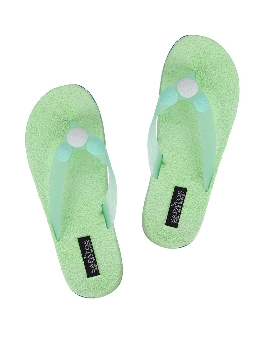 sapatos green rubber slippers flip flops - 16552427 - Zoom Image - 1