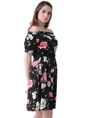 off shoulder floral a-line dress - 16552917 - Standard Image - 2