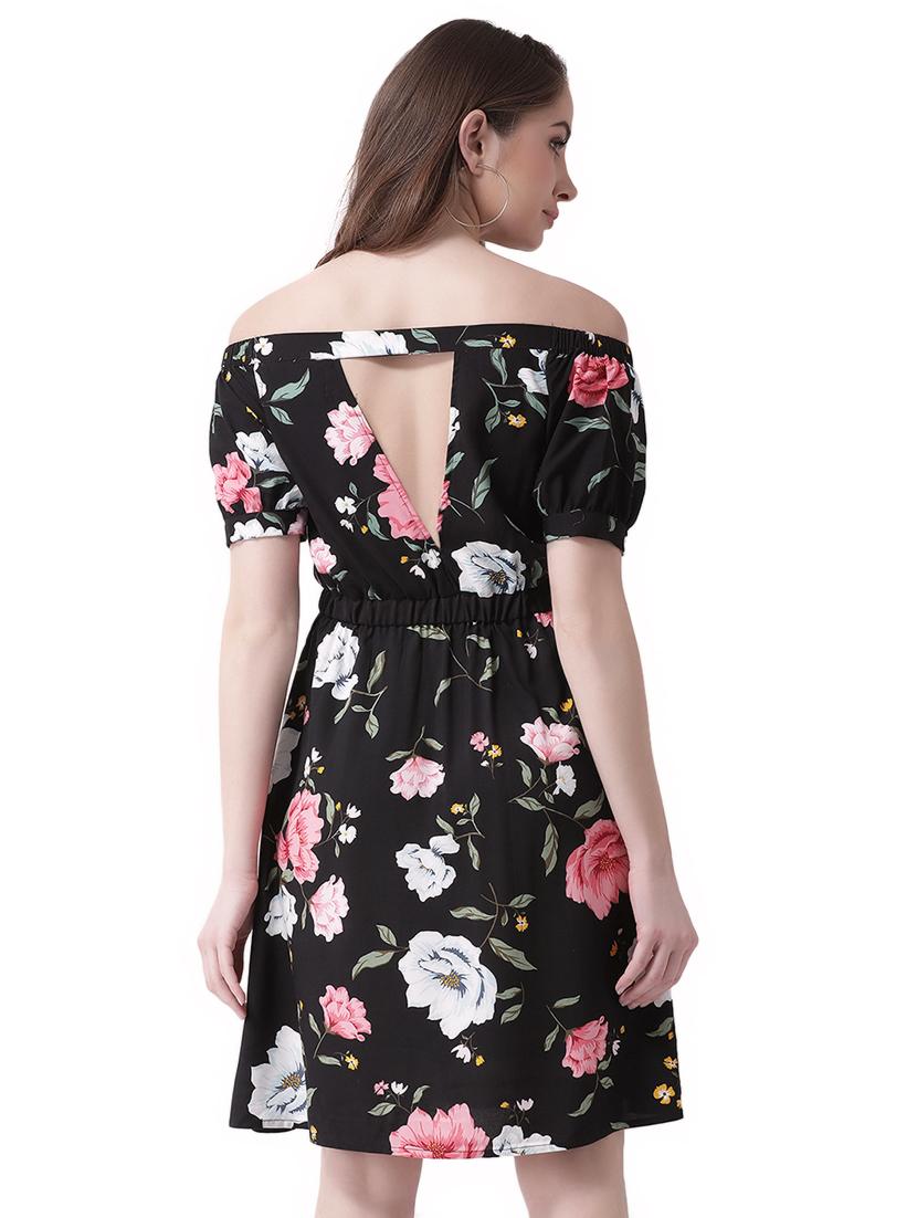 off shoulder floral a-line dress - 16552917 - Zoom Image - 3