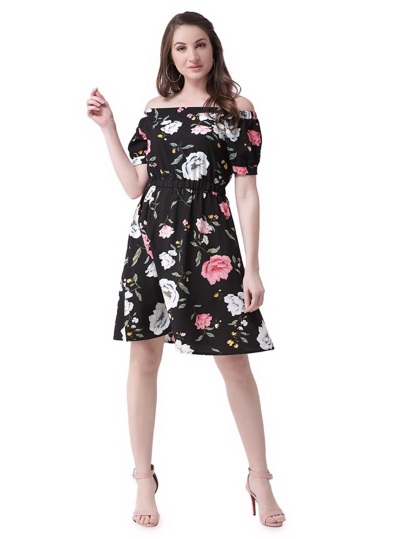 off shoulder floral a-line dress - 16552917 - Zoom Image - 4
