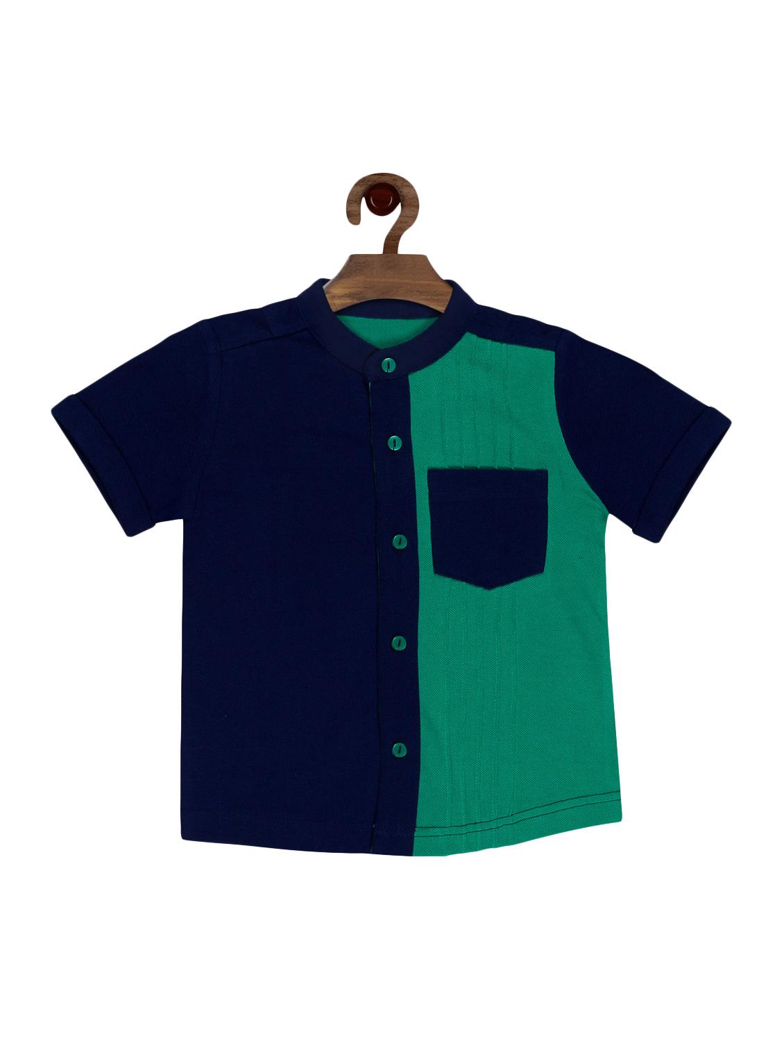 navy blue cotton shirt - 16553037 - Zoom Image - 1