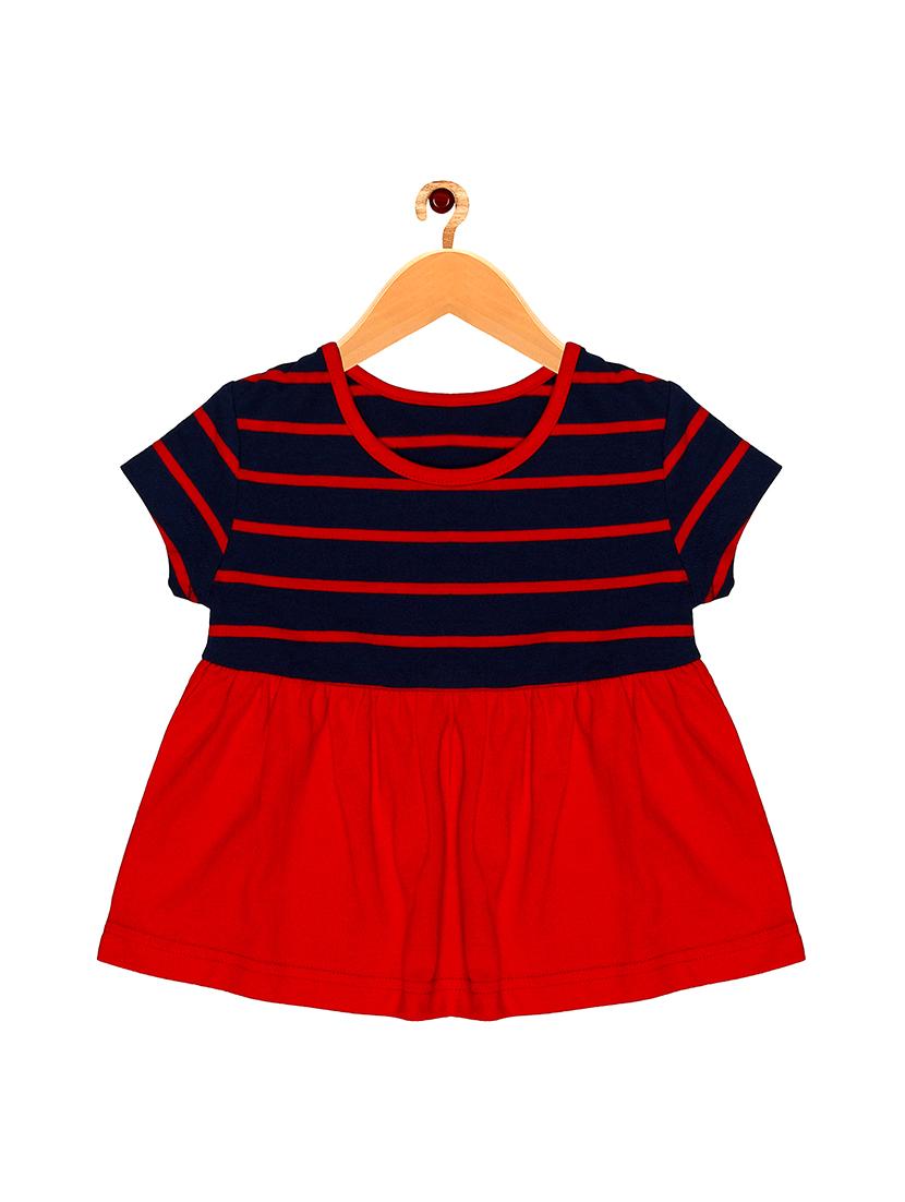 round neck striped top - 16553057 - Zoom Image - 1