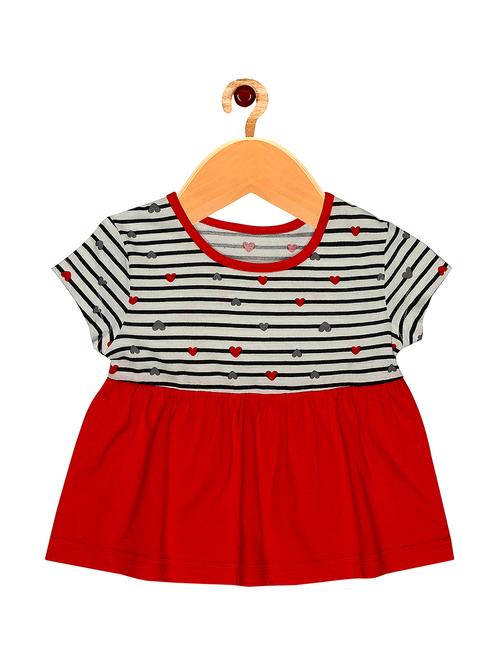 round neck striped top - 16553058 - Standard Image - 1