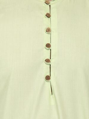 green solid short kurta - 16553196 - Standard Image - 5