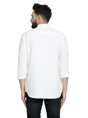 white solid short kurta - 16553202 - Standard Image - 3