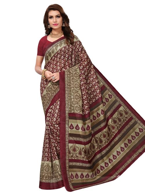 paisley printed saree with blouse - 16554113 - Very Small Image - 1