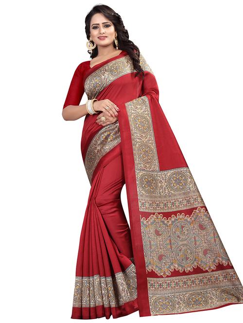 solid with bodered saree with blouse - 16554588 - Very Small Image - 1