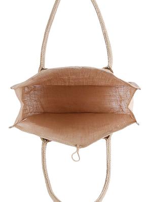 beige jute regular shopping bag - 16554664 - Standard Image - 3