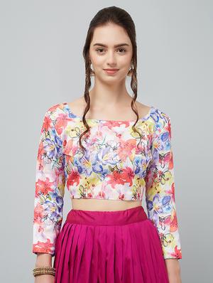 floral flared lehenga - 16554780 - Standard Image - 4