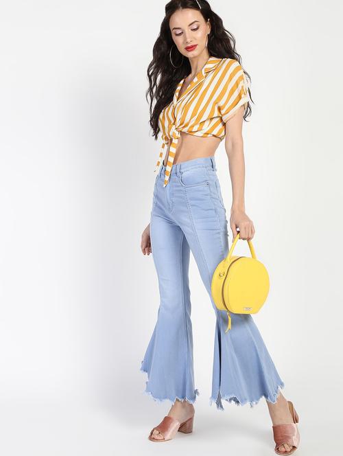 frayed hem boot cut jeans - 16554927 - Very Small Image - 1